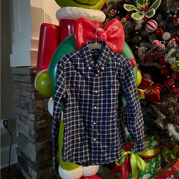 Polo Ralph Lauren Navy and Blue Plaid Shirt with Vest - Picture 3 of 3